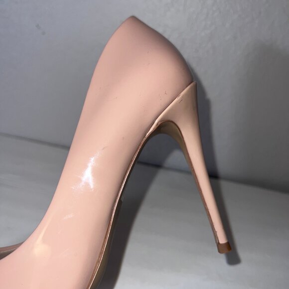 Aldo Stessy Point Toe Pump Heel Nude Pink Patent Leather - Picture 9 of 15
